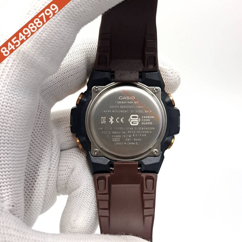 Casio G-Shock Gold Brown Dial Brown Rubber Strap Swiss Automatic Watch - Image 4