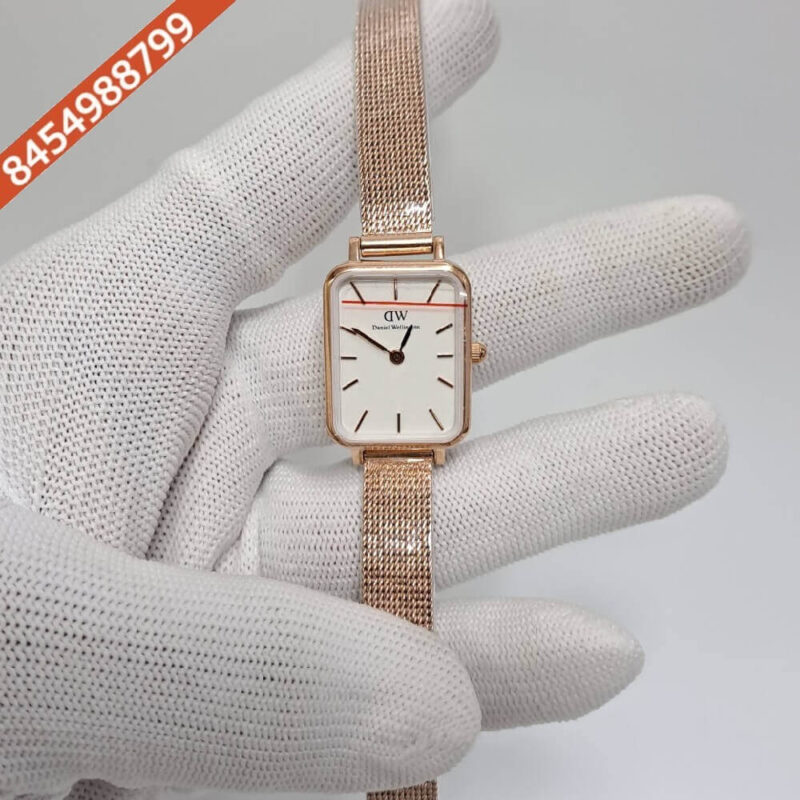 Daniel Wellington Ladies White Dial full Rose Gold Swiss Watch