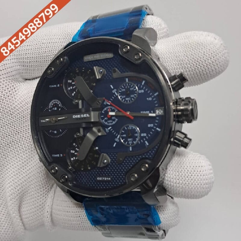 Diesel Big Daddy 10 Bar Blue Dial Swiss Watch - Image 3