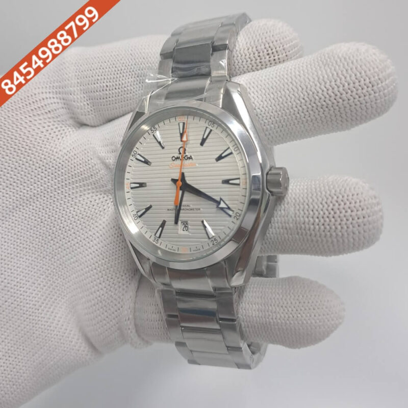 Omega Seamaster Aqua Terra Master Chronometer Silver White Dial Swiss Automatic Watch - Image 2