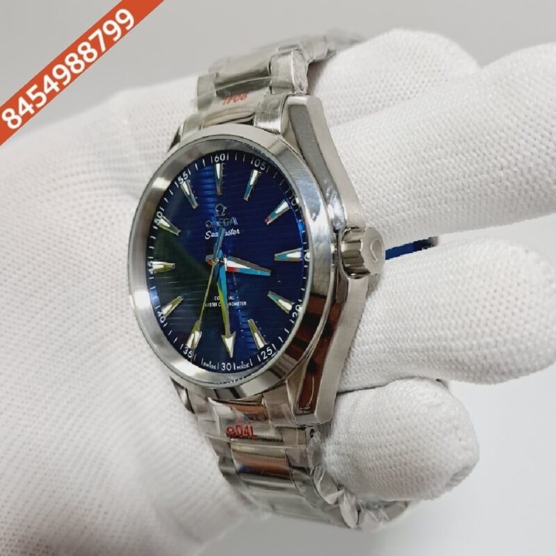 Omega Seamaster Aqua Terra Master Chronometer Blue Dial Swiss Automatic Watch - Image 3