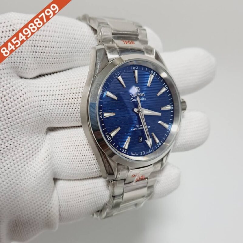 Omega Seamaster Aqua Terra Master Chronometer Blue Dial Swiss Automatic Watch - Image 2