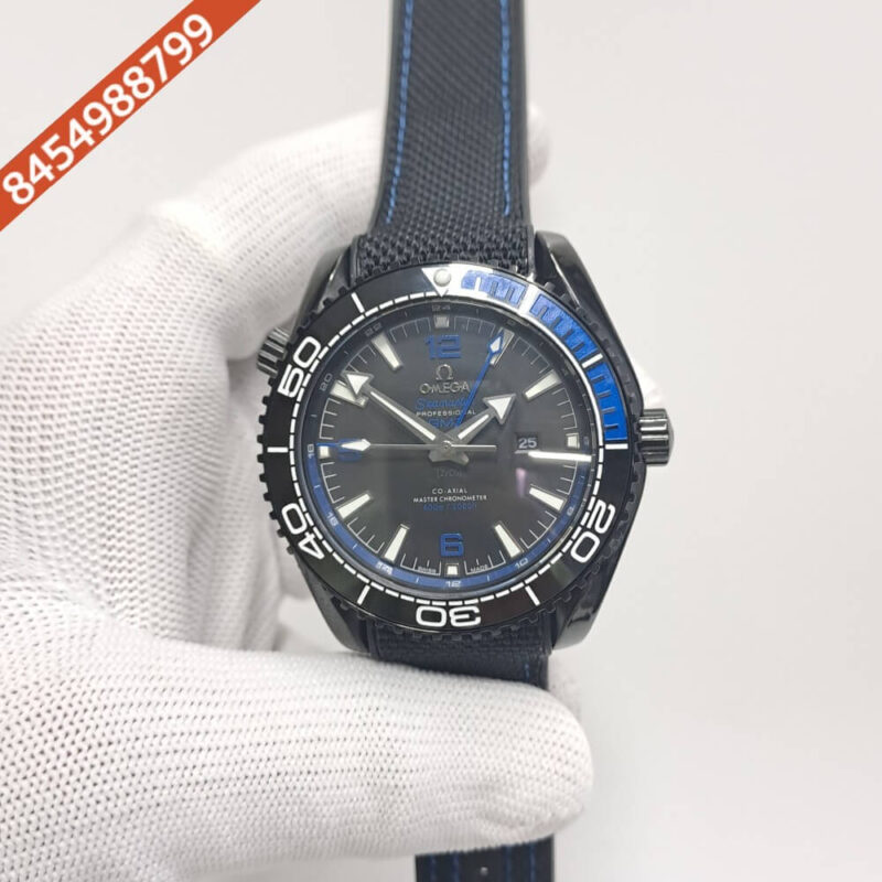 Buy Omega Planet Ocean 600M Co‑Axial Diver Black Blue Swiss Automatic Watch Online at Firstcartindia.com