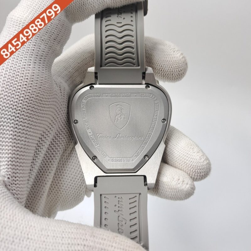 Lamborghini Spyder Chronograph Full Grey Yellow Marker Grey Strap Limited Edition Swiss Watch - Image 4