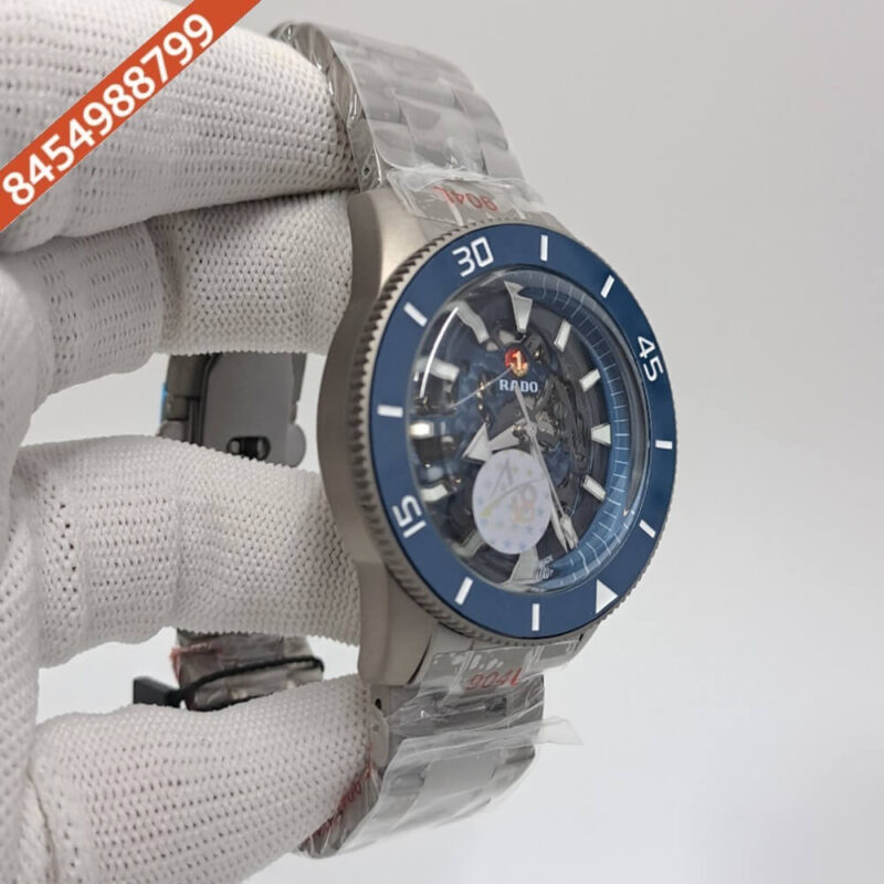 Rado Captain Cook Skeleton Dial Stainless Steel Strap Swiss Automatic Watch - Image 3
