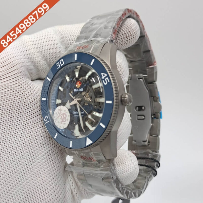 Rado Captain Cook Skeleton Dial Stainless Steel Strap Swiss Automatic Watch - Image 2