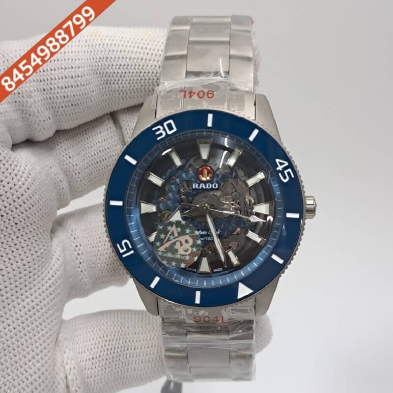 Rado Captain Cook Skeleton Dial Stainless Steel Strap Swiss Automatic Watch