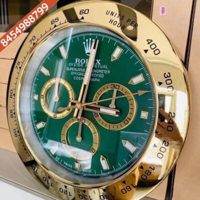 Rolex Daytona Gold Green Dial Wall Clock