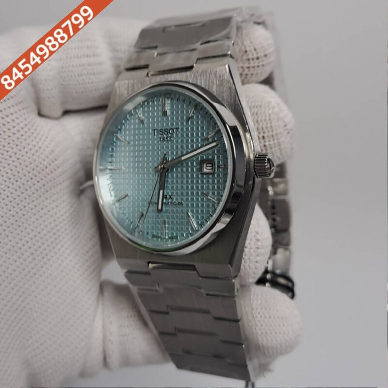 Tissot Classic PRX Stainless Steel Sky Blue Dial Swiss Automatic Watch - Image 2