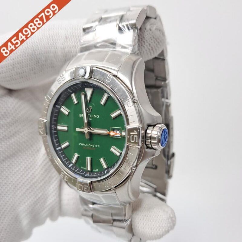 Breitling Chronometer Avenger Green Dial Stainless Steal Swiss Automatic Watch - Image 2