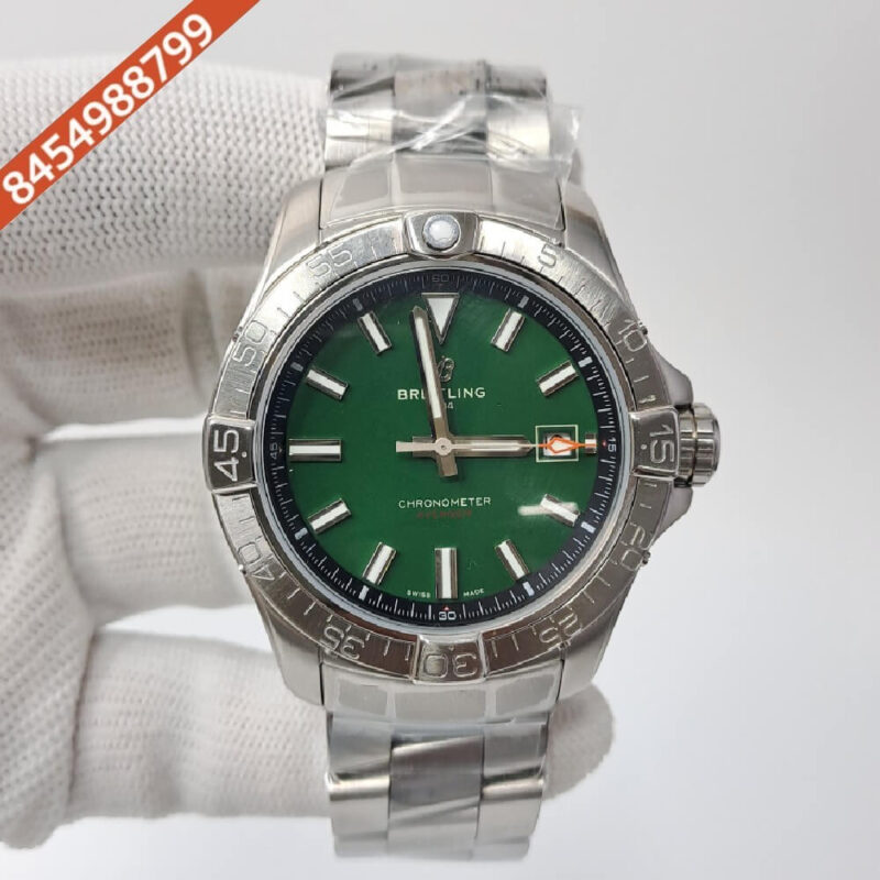 Breitling Chronometer Avenger Green Dial Stainless Steal Swiss Automatic Watch