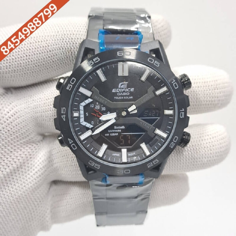 Casio Edifice Stainless Steel Black Dial Swiss Watch