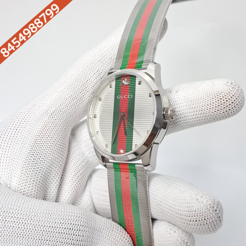 Gucci G- Timeless Stainless Steel Grey Dial Swiss Watch - Image 2