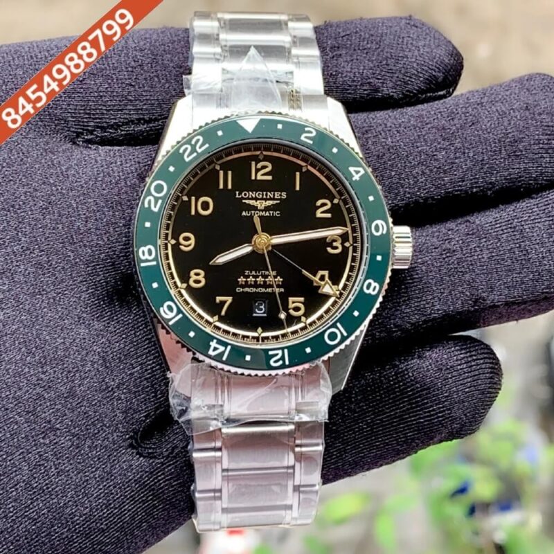 Longines Spirit Zulu Time Black Dial Swiss Automatic Watch