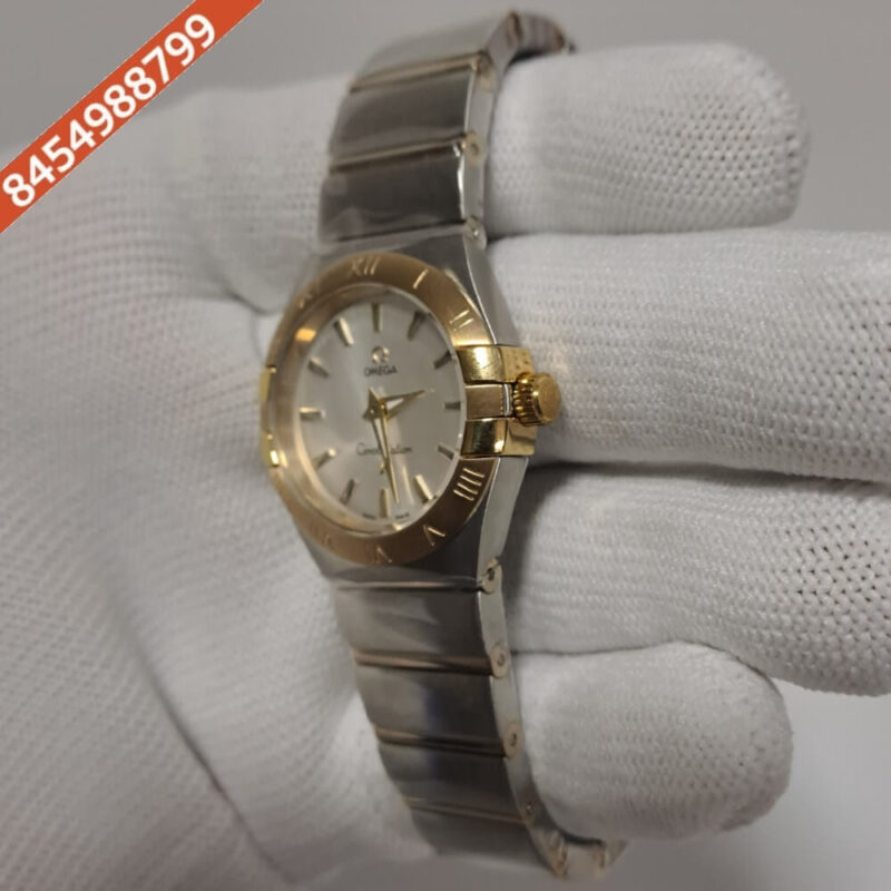 Omega Constellation Dual Tone White Dial Swiss Watch - Image 3