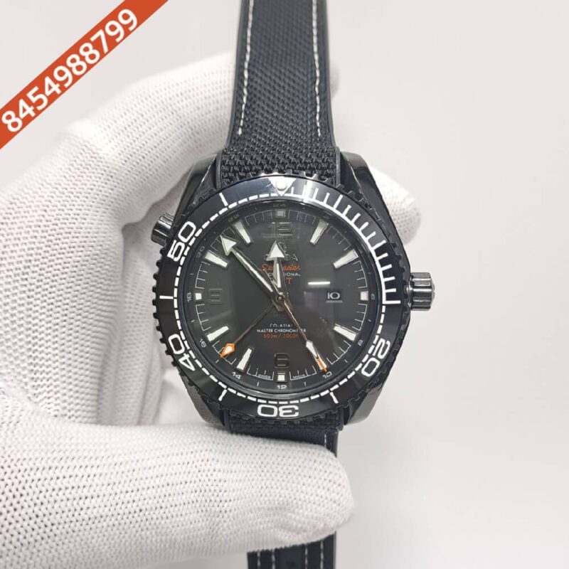 Omega Planet Ocean 600M Co‑Axial Diver Black Dial  Swiss Automatic Watch