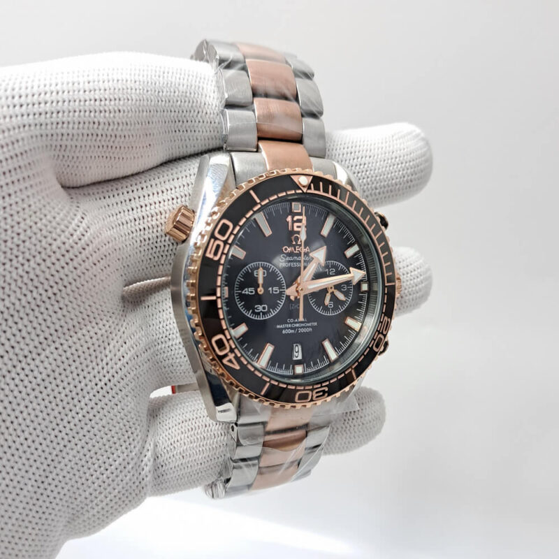 Omega Seamaster Planet Ocean Chronograph Black  Dial Swiss Watch - Image 2