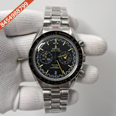 Omega Speedmaster Steel Black Dial Stainless Steel Strap Swiss Watch