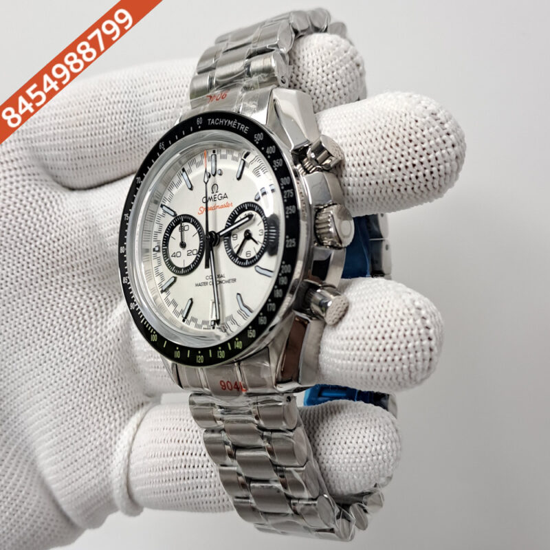 Omega Speedmaster Racing Co-Axial Master White Dial Swiss Watch - Image 3