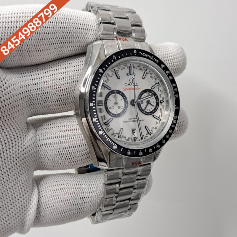 Omega Speedmaster Racing Co-Axial Master White Dial Swiss Watch - Image 2