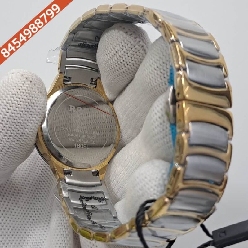 Rado Centrix Gold & Black Ceramic With Silver Swiss Watch - Image 4
