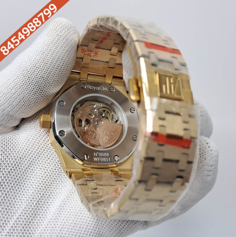 Audemars Piguet Royal Oak Skeleton Dial Dimond Bezel Swiss Automatic Watch - Image 4