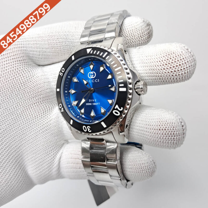 Gucci Dive YA136357 Blue Dial Stainless Steel Swiss Watch - Image 3