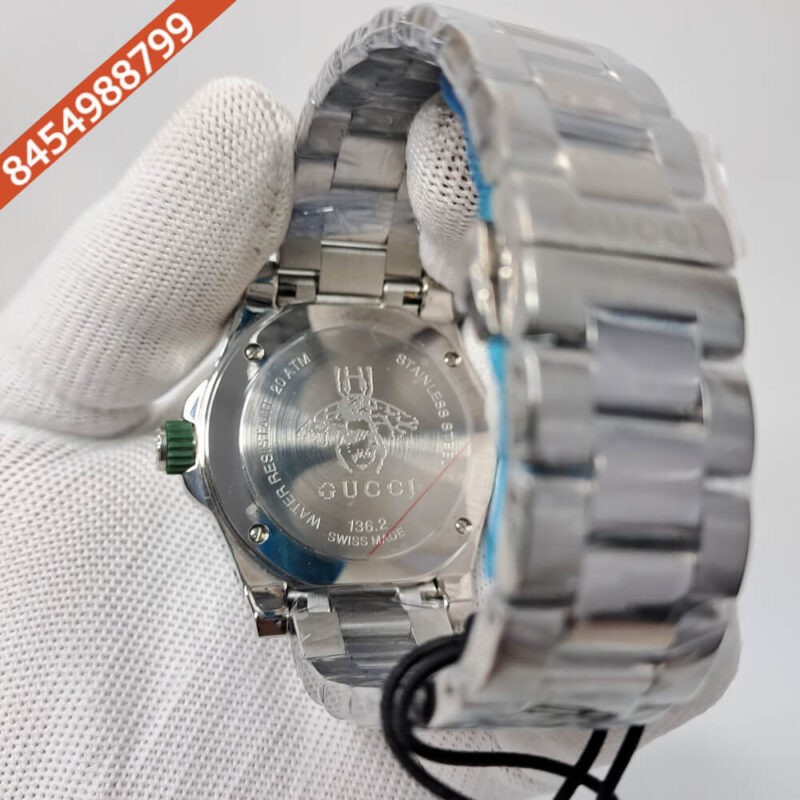 Gucci Dive YA136357 Green Dial Stainless Steel Swiss Watch - Image 4