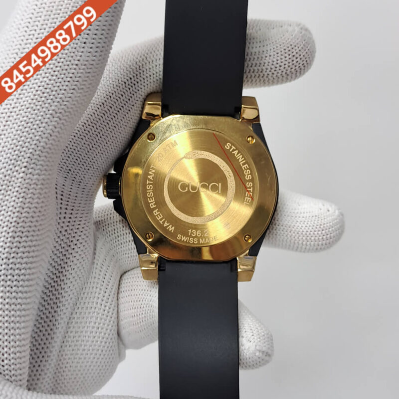 Gucci Snake DIVE YA136219 Black Snake Motif Dial Swiss Watch - Image 4