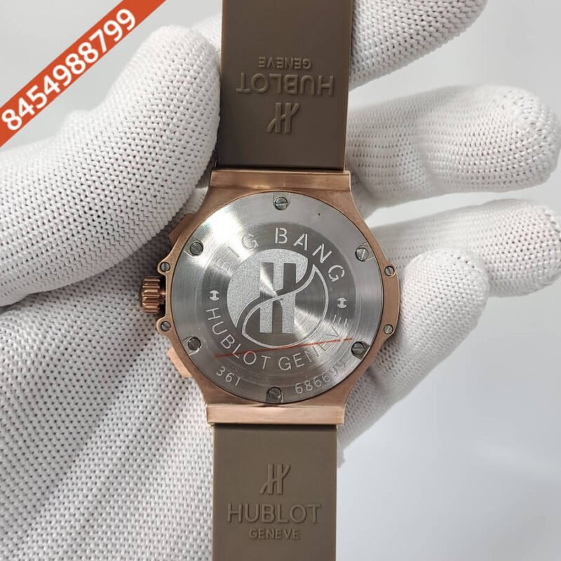 Hublot Big Bang Cappuccino Chronograph Brown Dial Rubber Strap Swiss Watch - Image 4