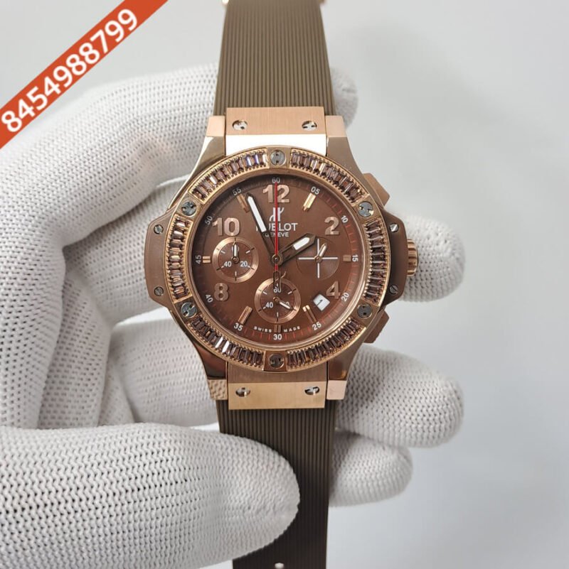 Hublot Big Bang Cappuccino Chronograph Brown Dial Rubber Strap Swiss Watch