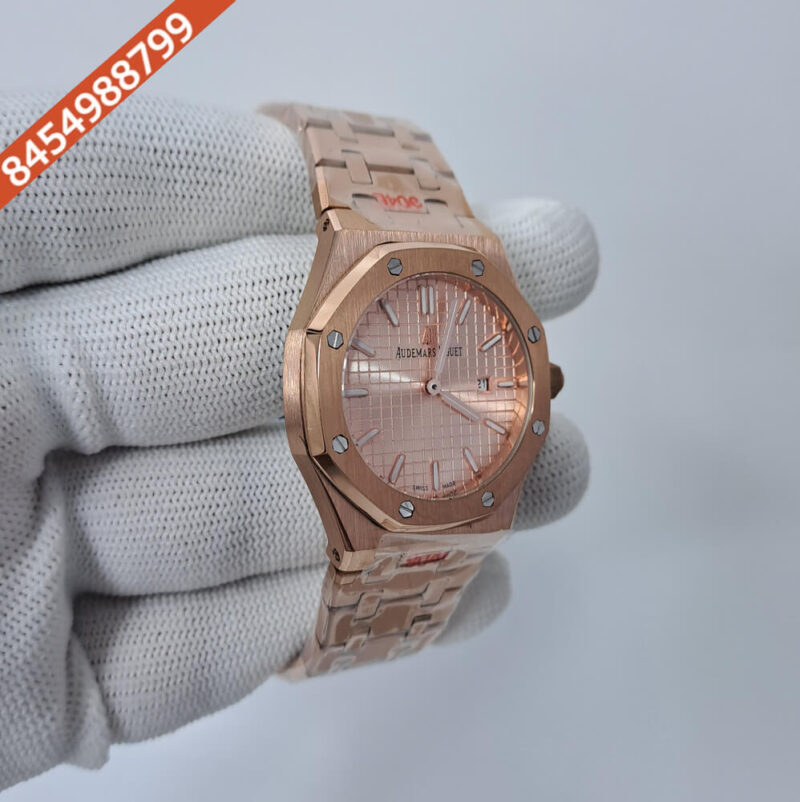 Audemars Piguet Royal Oak Full Rose Gold Swiss Watch - Image 3