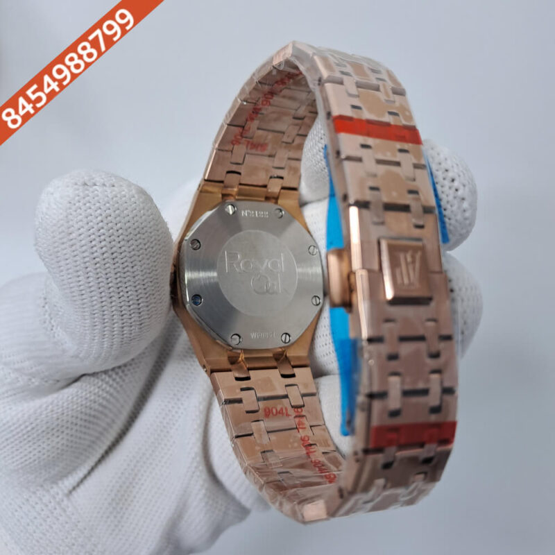 Audemars Piguet Royal Oak Rose Gold Blue Dial Swiss Watch - Image 4