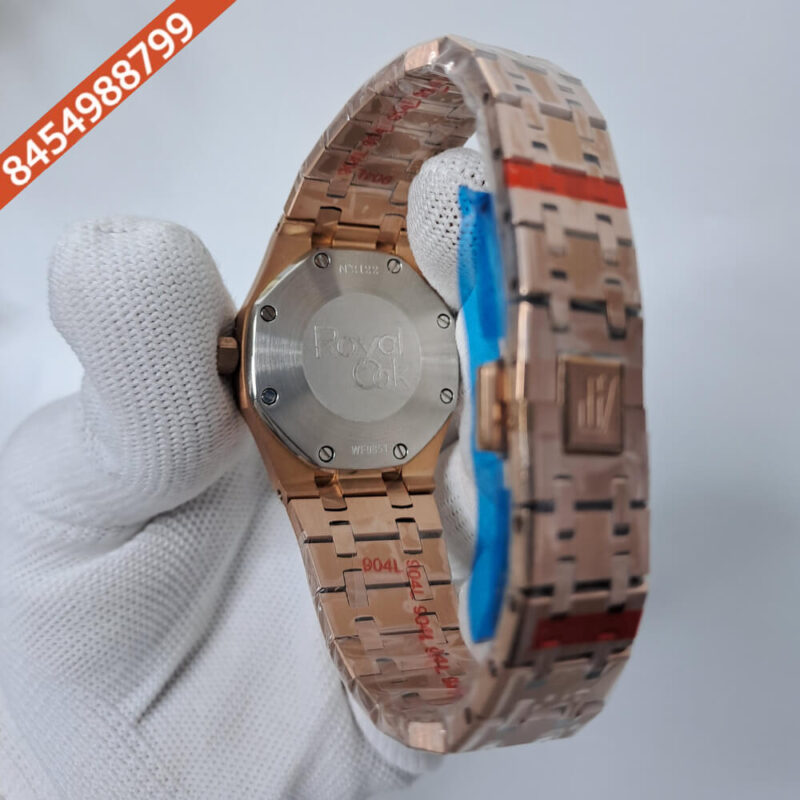 Audemars Piguet Royal Oak Rose Gold White Dial Swiss Watch - Image 4