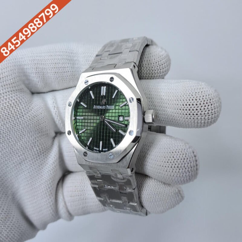 Audemars Piguet Royal Oak Silver Green Dial Swiss Watch - Image 2