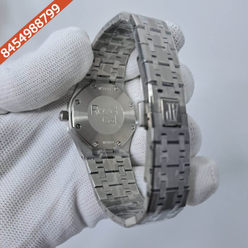 Audemars Piguet Royal Oak Silver White Dial Diamond Marker Swiss Watch - Image 4