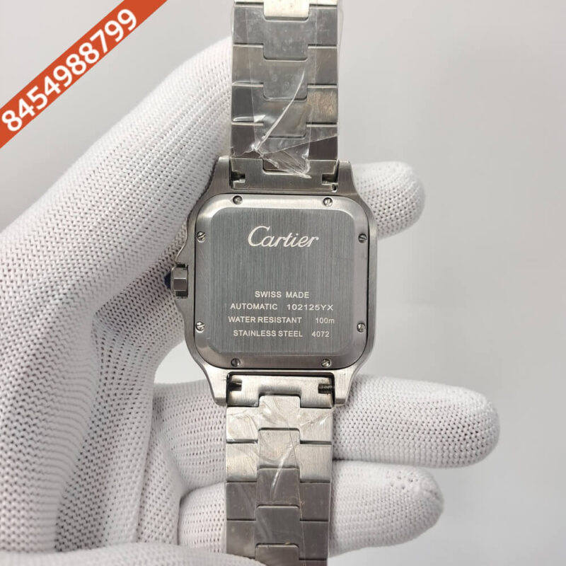 Cartier Santos De Silver Blue Dial Swiss Automatic Watch - Image 4