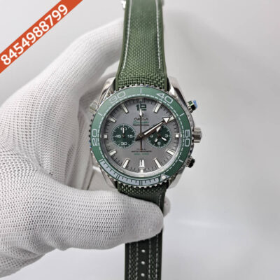 Omega Seamaster Planet Ocean 600M Full Green Grey Dial Swiss Watch