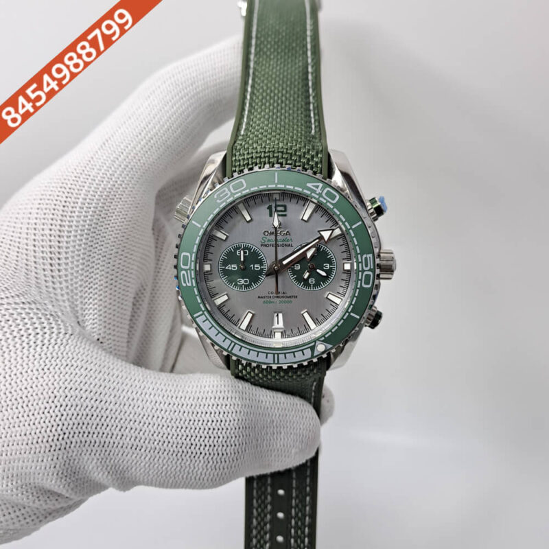 Omega Seamaster Planet Ocean 600M Full Green Grey Dial Swiss Watch