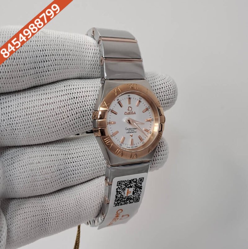 Omega Constellation Dual Tone White Dial Swiss Watch - Image 3