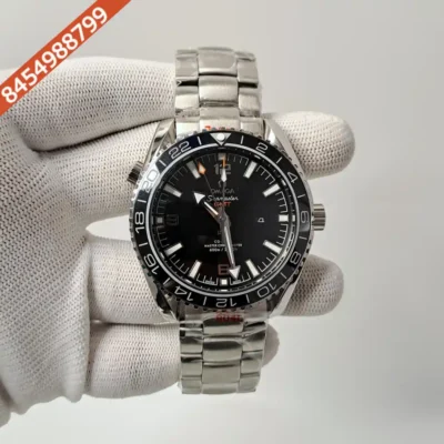 Omega Diver Planet Ocean 600M GMT Steel Black Dial Swiss Automatic Watch