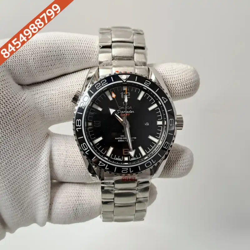 Omega Diver Planet Ocean 600M GMT Steel Black Dial Swiss Automatic Watch