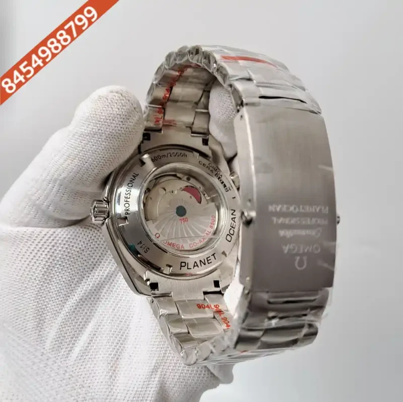 Omega Diver Planet Ocean 600M GMT Steel Black Dial Swiss Automatic Watch - Image 4