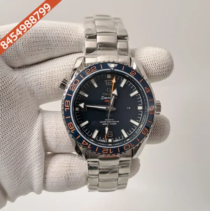 Omega Diver Planet Ocean 600M GMT Steel Black Dial Swiss Automatic Watch