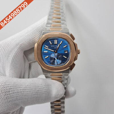 Patek Philippe Nautilus Annual Calendar Steel Blue Dial Dual Tone Swiss Automatic Watch