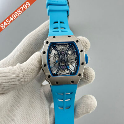 Richard Mille RM 35 01 Rafael Nadel Blue Rubber Strap Swiss ETA Automatic Watch