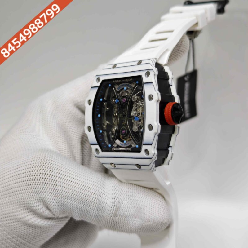 Richard Mille RM 35 01 Rafael Nadel White Rubber Strap Swiss ETA Automatic Watch - Image 2