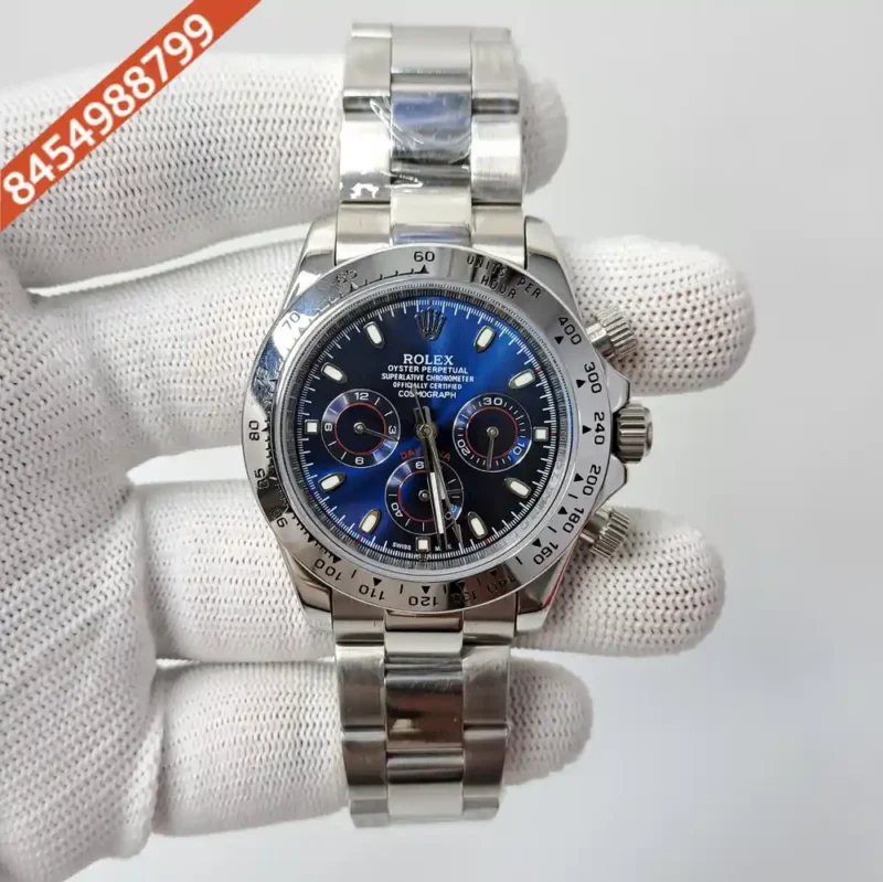 Rolex Oyster Perpetual Cosmograph Daytona Steel Blue Dial Swiss Automatic Watch