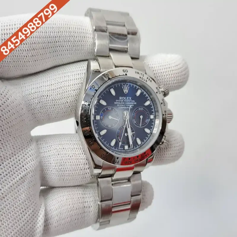 Rolex Oyster Perpetual Cosmograph Daytona Steel Blue Dial Swiss Automatic Watch - Image 2