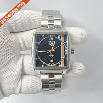 Tag Heuer Monaco Gulf Steel Black Dial Swiss Automatic Watch